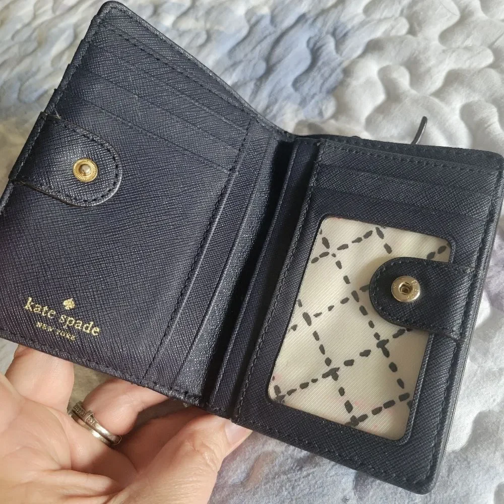 Kate Spade Leather Wallet, navy blue